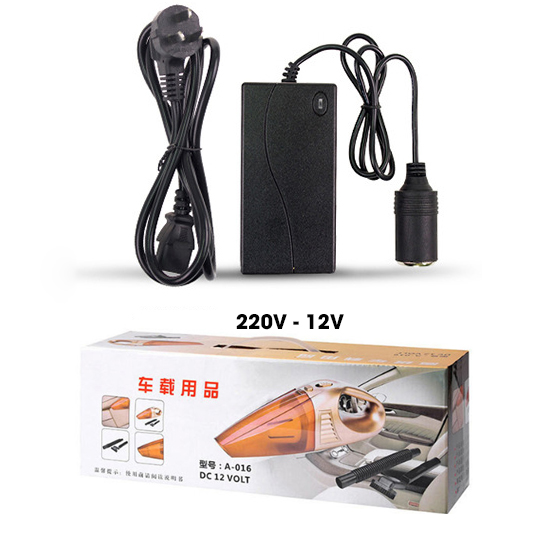 Bộ chuyển đổi nguồn 220V sang 12V sử dụng cho máy hút bụi, máy bơm...(Cho phép thiết bị chạy bằng tẩu 12V ô tô hoạt động bằng điện gia đinh)