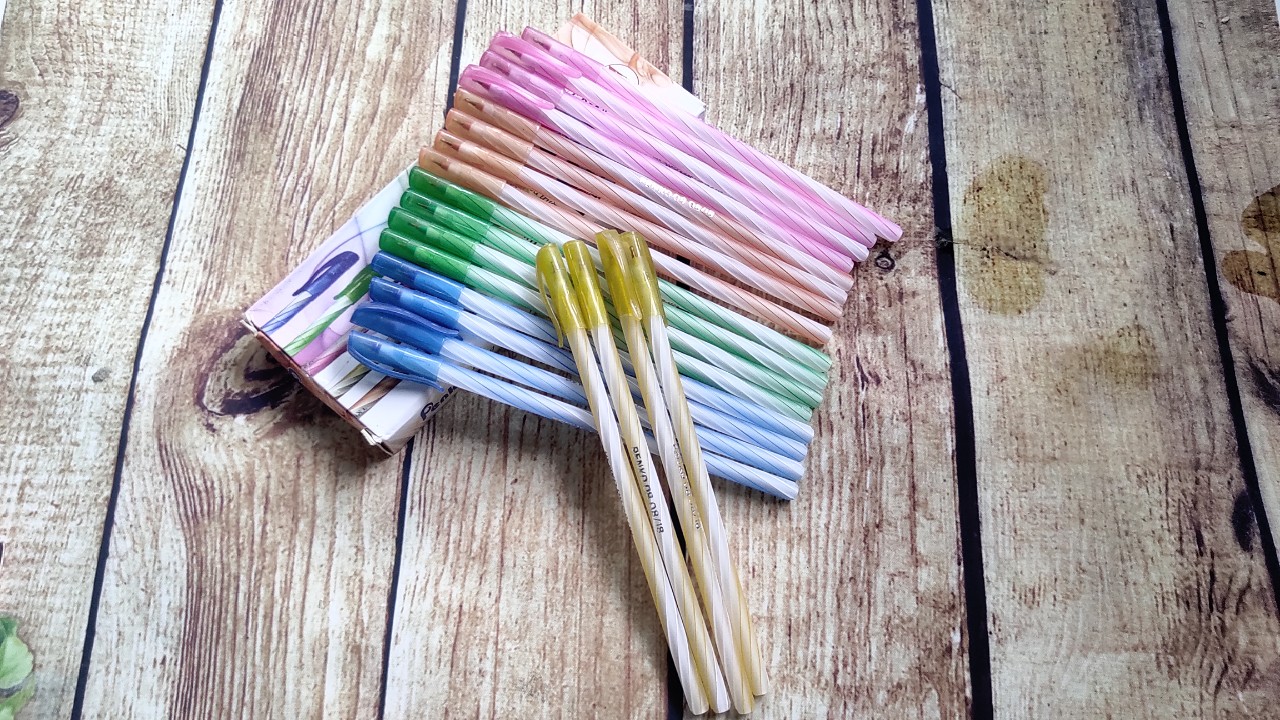 com bo 10  bút nến dài