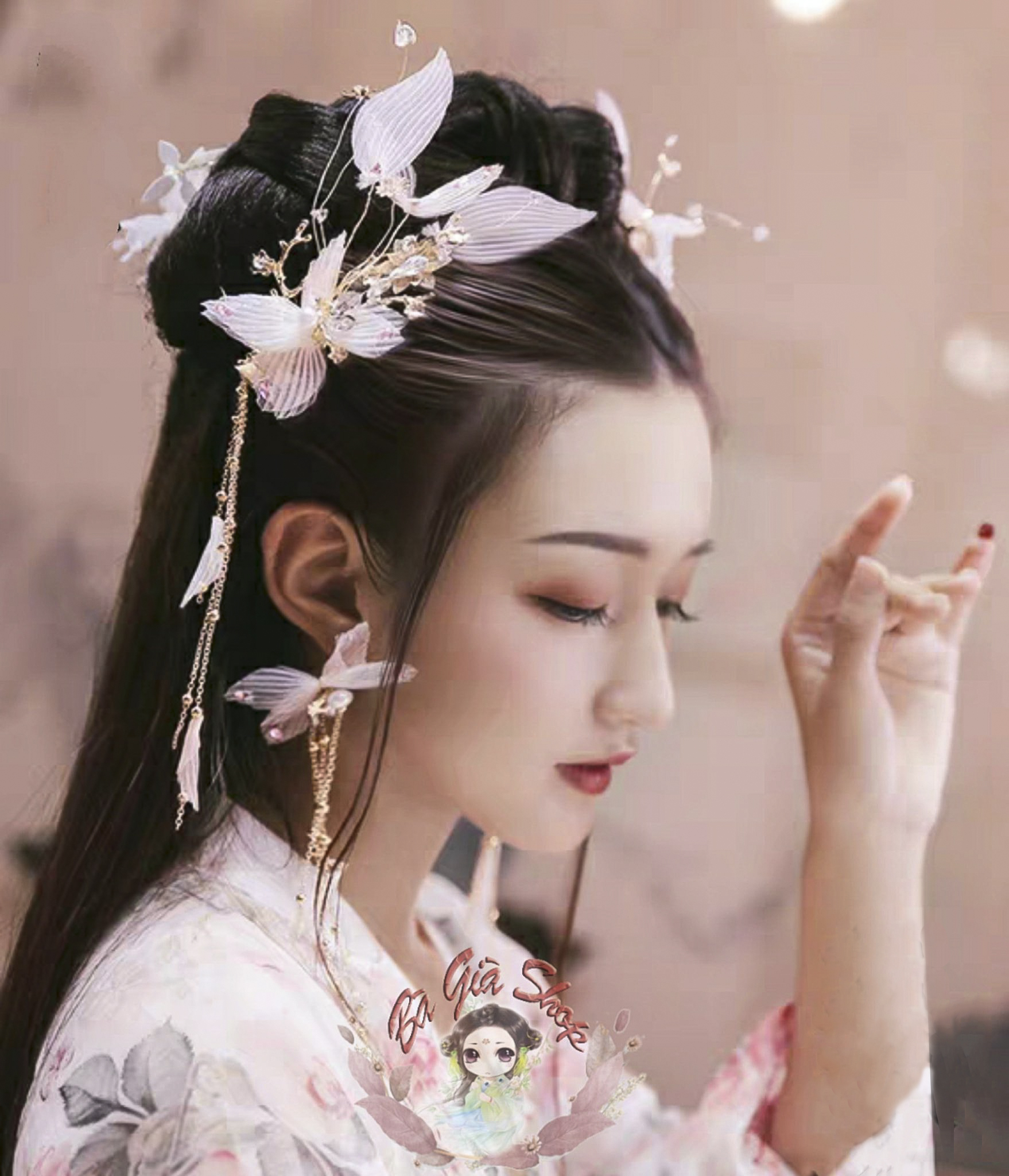 Bộ set trâm trang sức cổ trang nhiều món