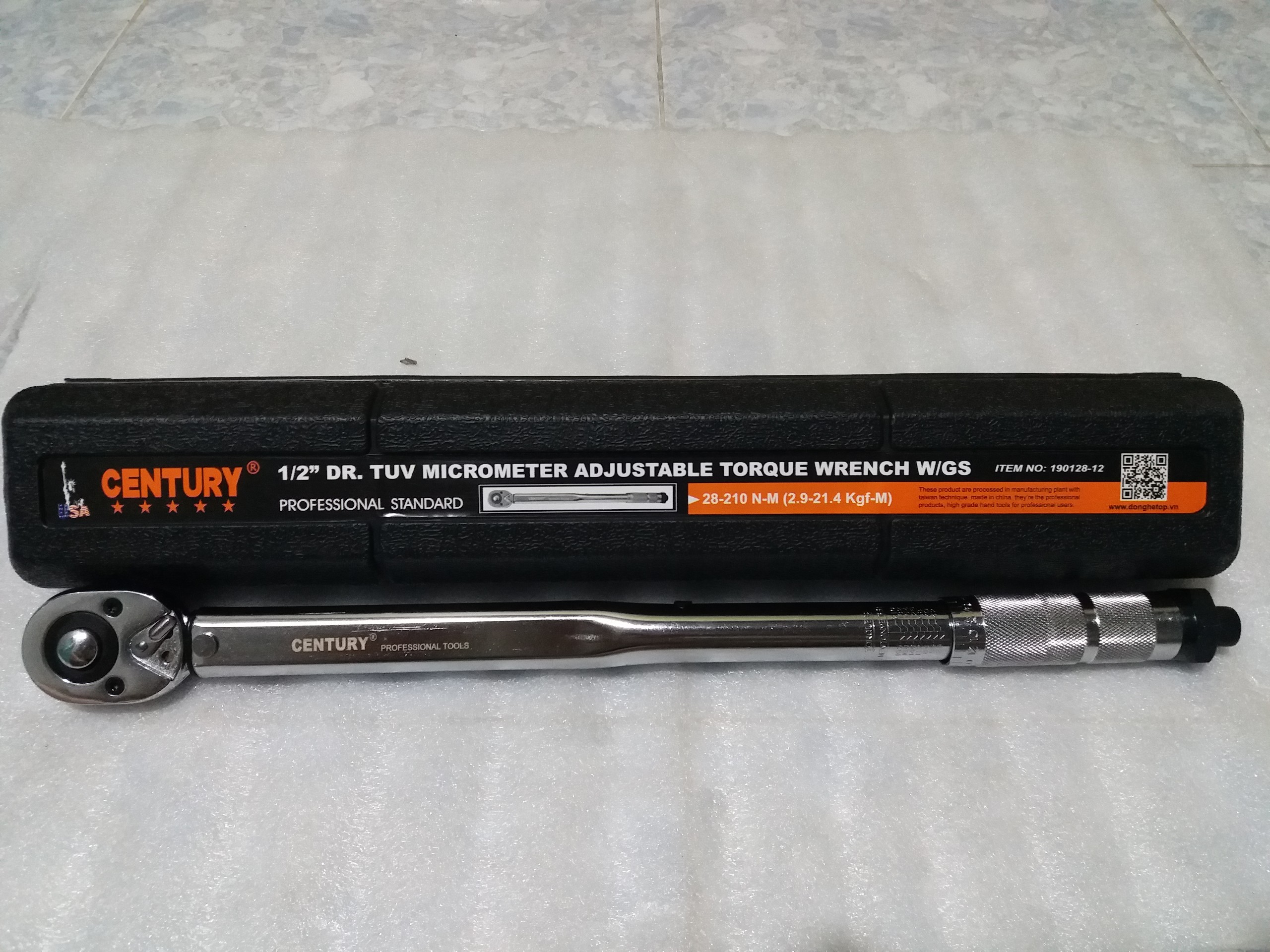 01 cần siết lực đầu 0.5 inch century- prc - cần siết chỉnh lực 1/2” century - thép cr-v -típ tự động