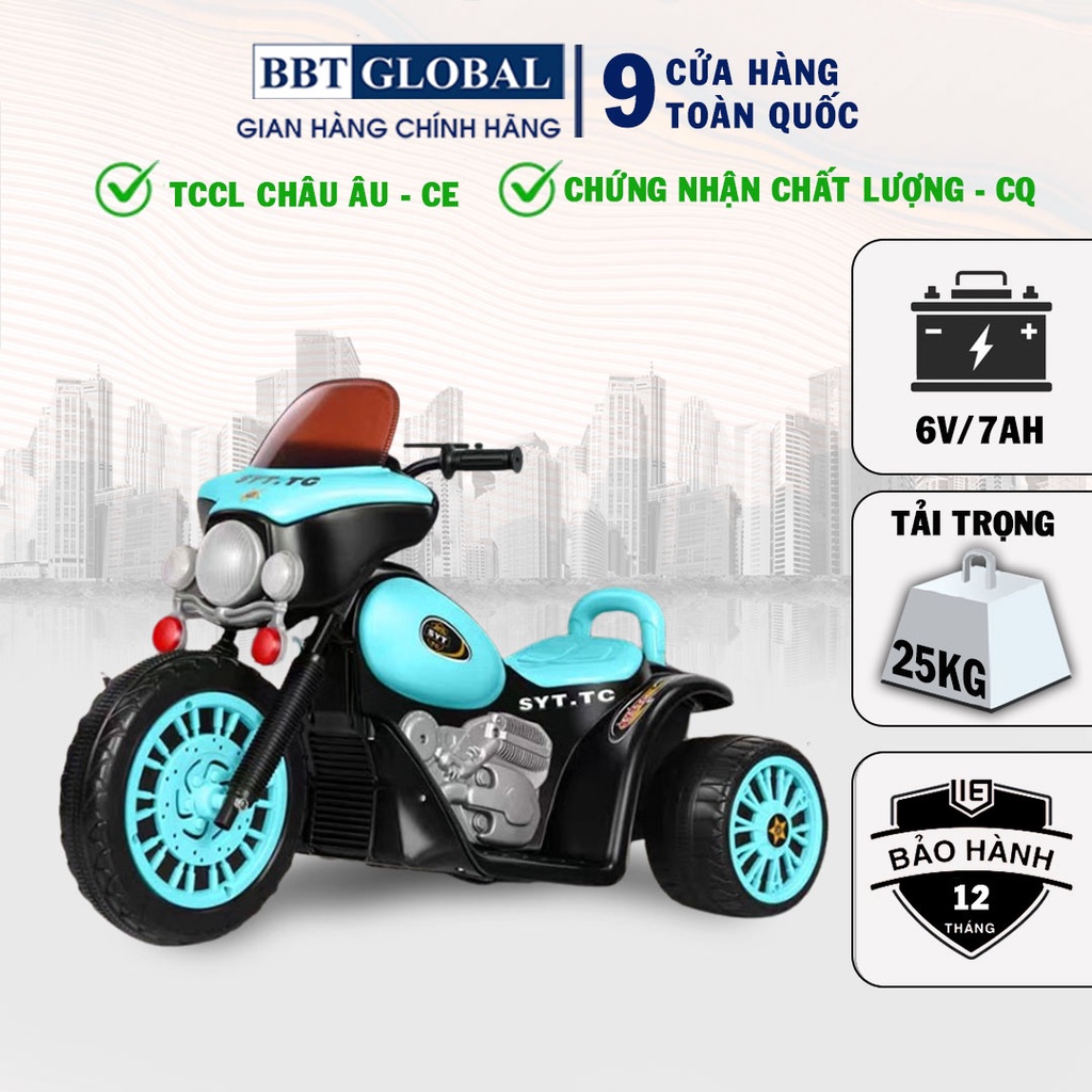 Xe máy điện trẻ em cảnh sát BBT-100 xe máy điện trẻ em, xa dien xe đạp ga , xe may dien
