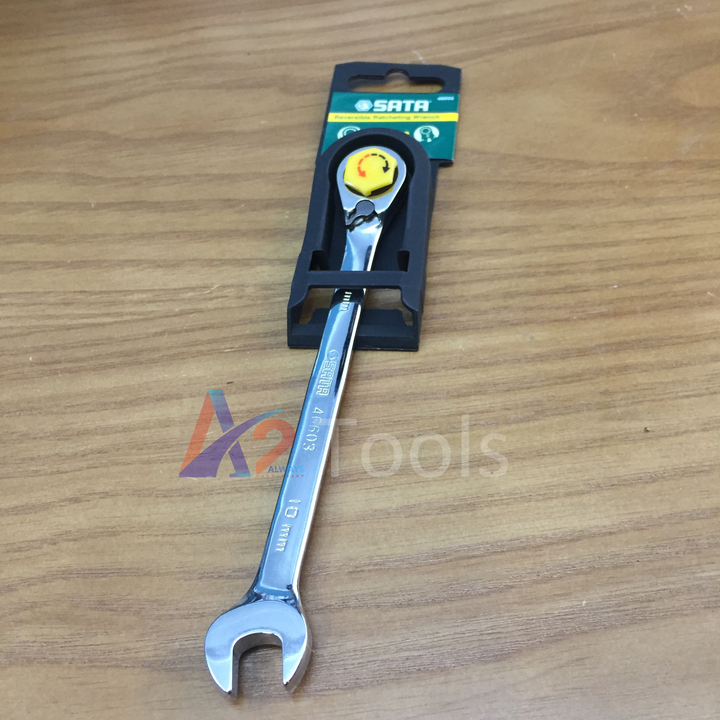 Cờ lê vòng miệng tự động đảo chiều sata 10mm 46603
