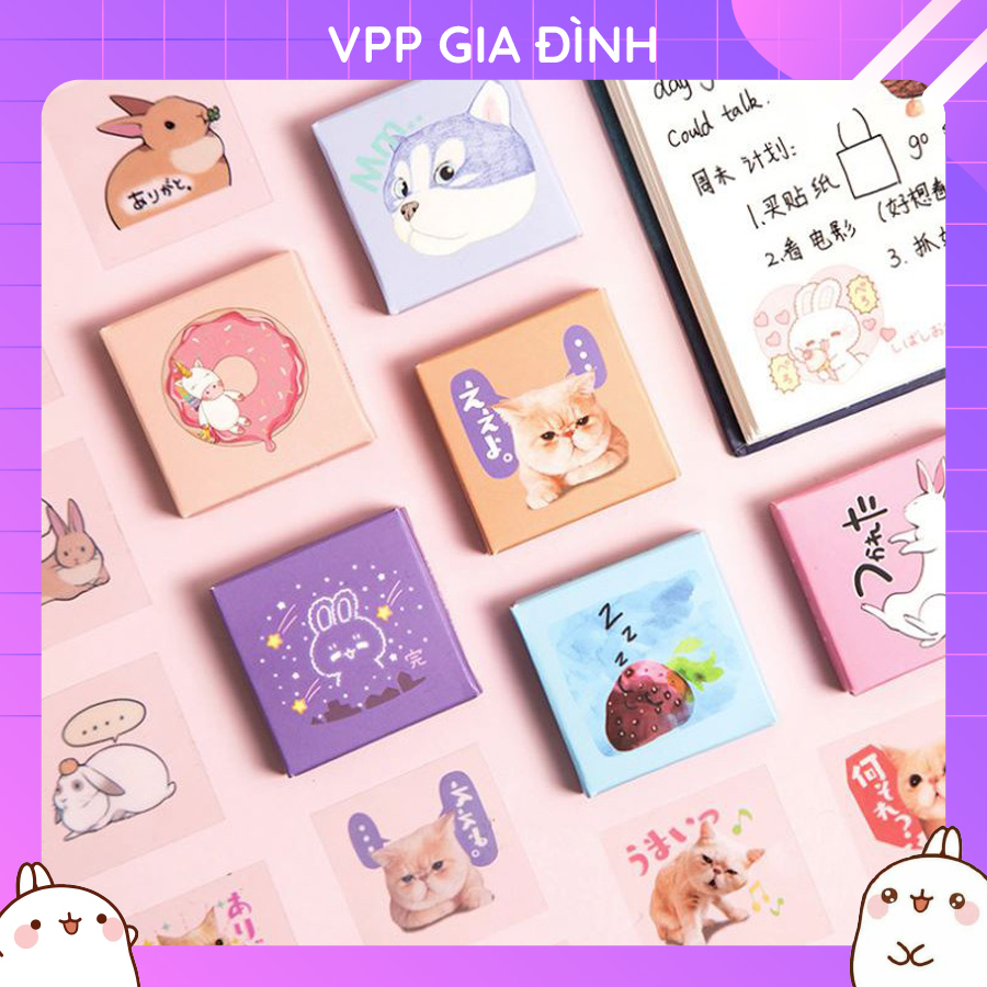 Hộp 30 miếng nhãn dán sticker trang trí