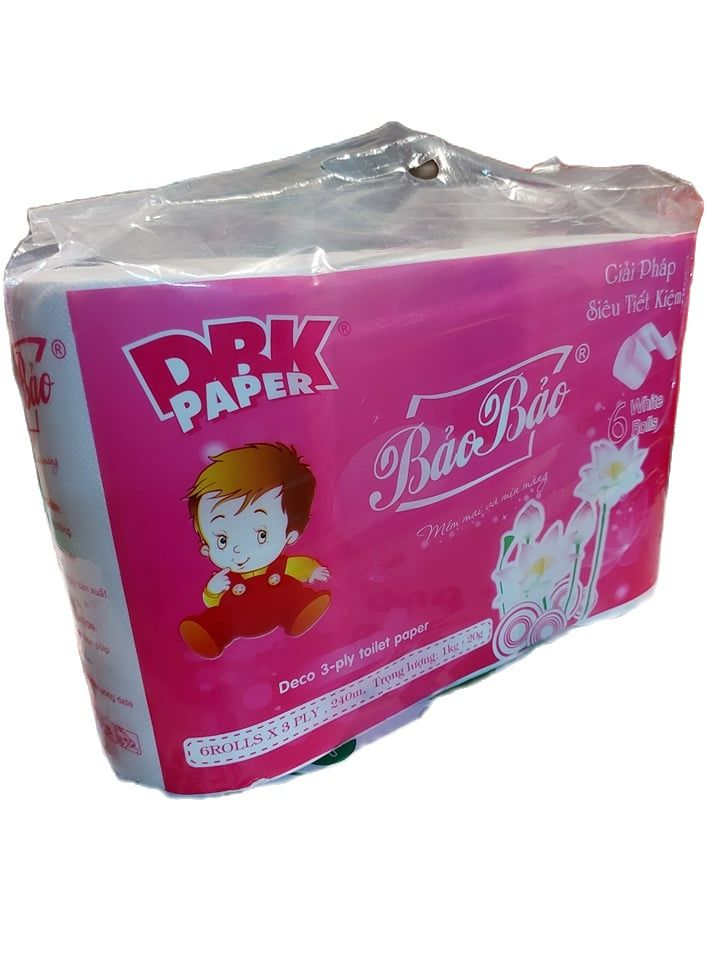 [HCM]GIẤY VỆ SINH KHÔNG LÕI BẢO BẢO 1KG 6 CUỘN