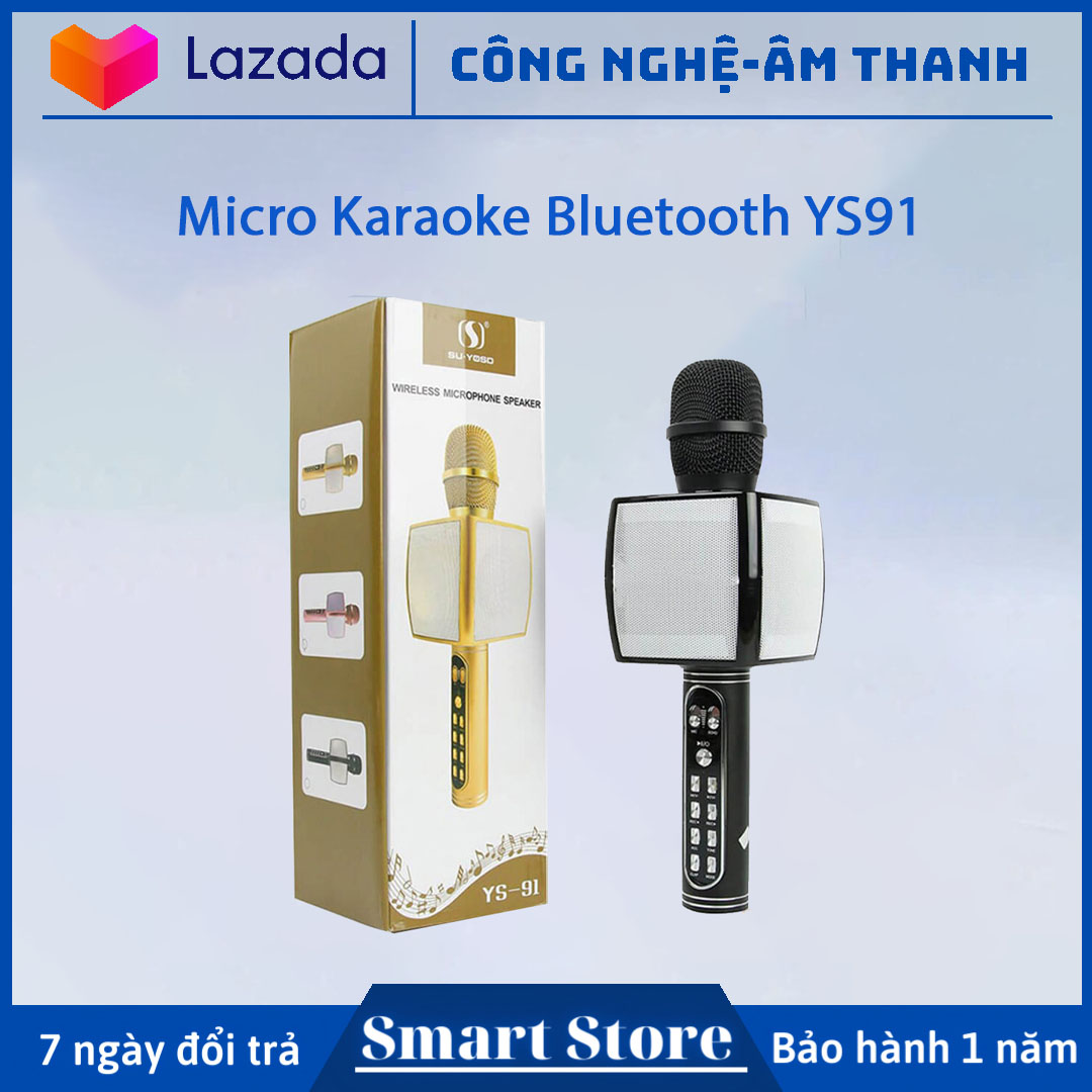 Micro karaoke bluetooth ys91. micro không dây, âm thanh cực chuẩn, độ bền cực cao, kiểu dáng cực đẹp. bảo hành 12 tháng