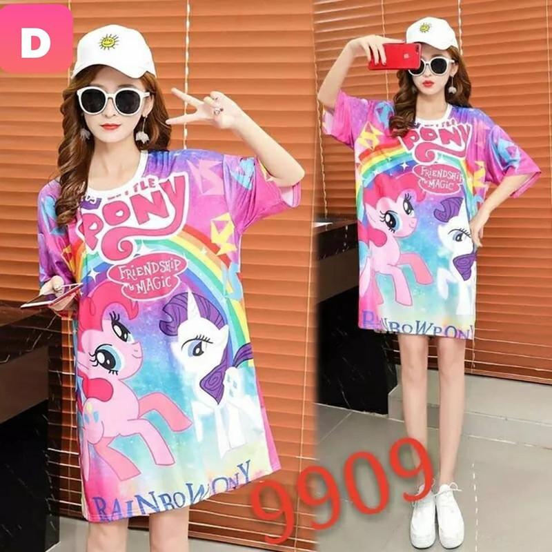 Đầm suông form rộng hoạt hình cho bé gái, thun lạnh xinh mát in 3D sắc nét 10-47Kg - Hàng VNXK