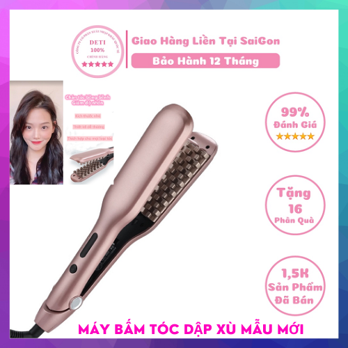 MÁY BẤM TÓC GỢN SÓNG, máy tạo kiểu uốn xoăn sóng nước,máy làm xoăn sóng 3 TRỤC phong cách hàn quốc