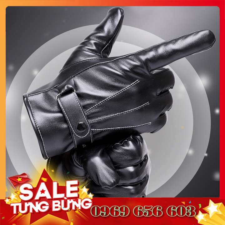 Găng tay da, găng tay xe máy, bao tay da lót lông cực ấm sửa dụng cho cả nam và nữ giữ ấm tay mùa đông