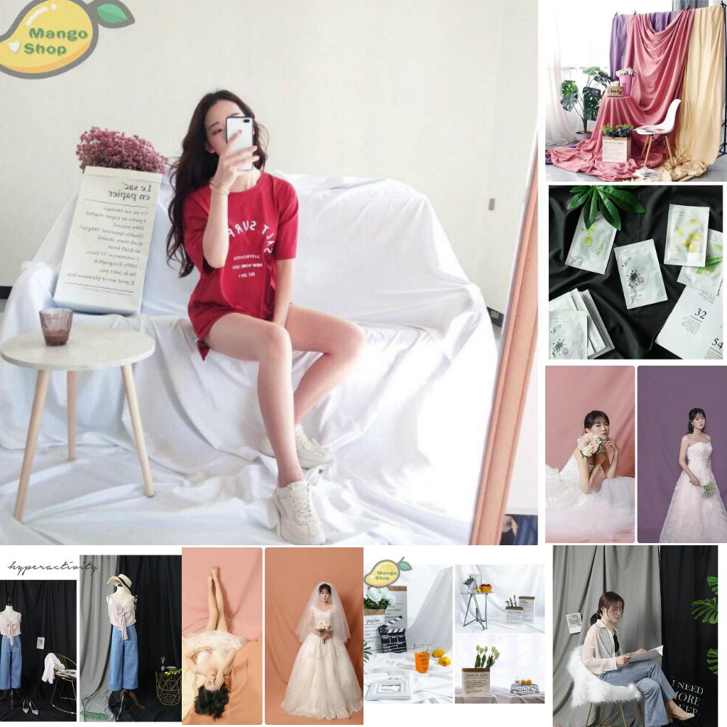 Vải trơn chụp ảnh mẫu Lookbook hoặc livetream khổ lớn ( Phông chụp ảnh màu trơn chuyên nghiệp )