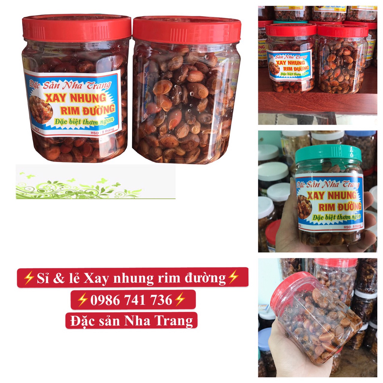 2 hũ Xay Nhung rim đường nha trang hũ 300gr