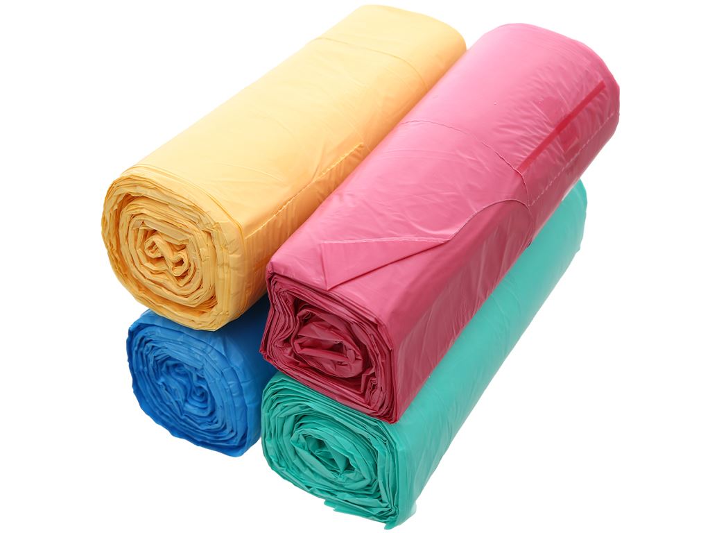 Lô 4 cuộn túi rác tiện dụng nhiều màu Inochi Soji (10L-25L-50L)