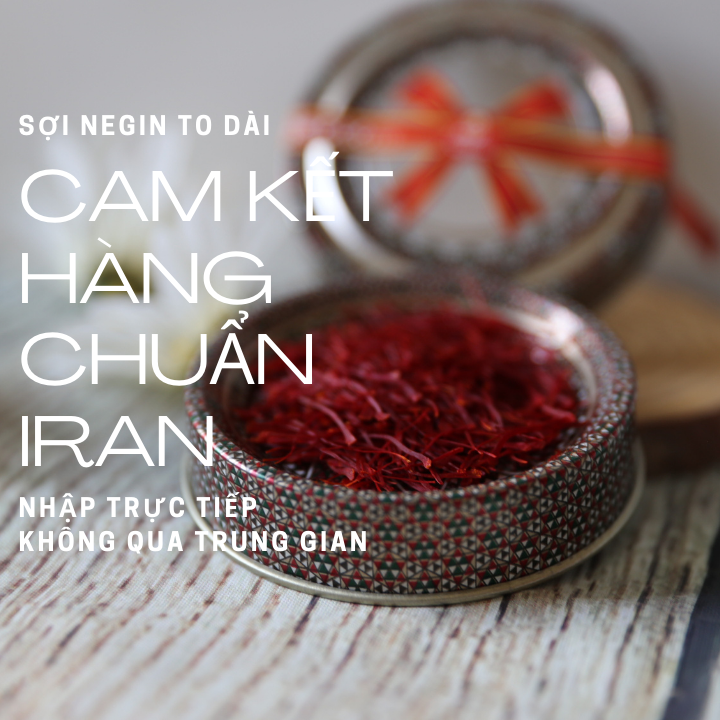 [TẶNG 20 GR NỤ HỒNG KHÔ IRAN] [COMBO 2 HỘP 1 GR] SAFFRON NHỤY HOA NGHỆ TÂY IRAN SỢI NEGIN