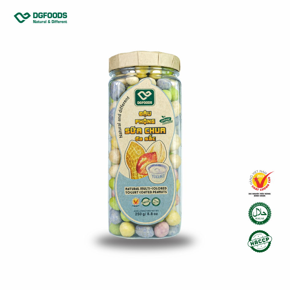 Đậu Phộng Sữa Chua 260g/ DGfoods/ Haccp/ Halal/ HVNCLC/ ăn chay, đặc sản, quà tặng, ăn kiêng, hạt điều bình phước