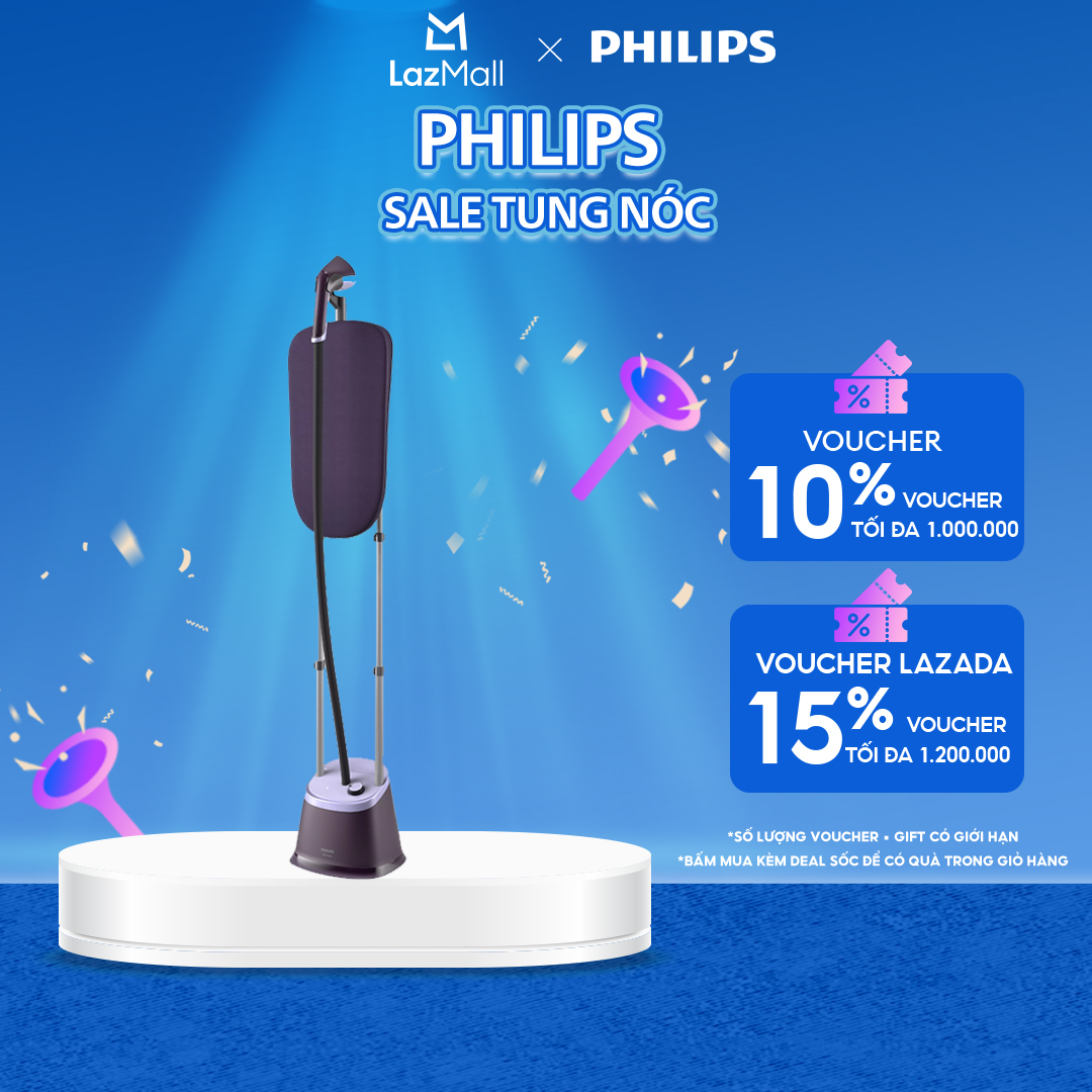 Bàn Ủi Hơi Nước Đứng Philips STE3170/80 - Công Suất 2000W - Bình Chứa Nước 2L - Hơi Phun 40G/Phút - Ngăn Chứa Tinh Dầu - Hàng Phân Phối Chính Hãng