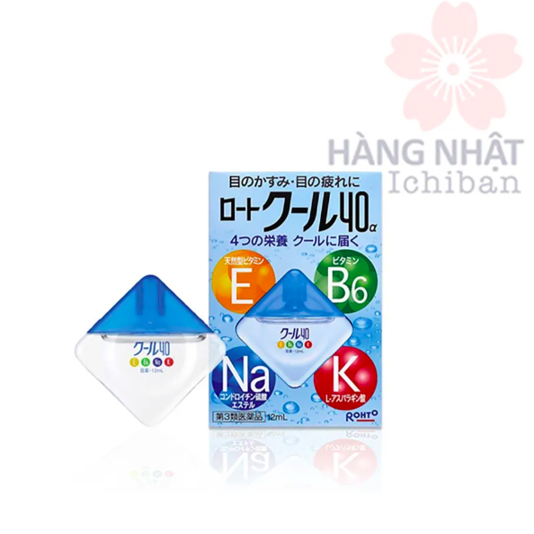 Nhỏ Mắt Rohto Vitamin 40 Hộp Xanh