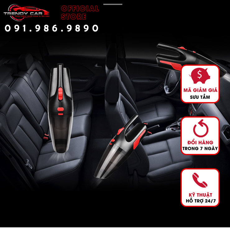 Máy hút bụi cầm tay, Máy hút bụi mini PIN SẠC KO DÂY và CÓ DÂY (tẩu nguồn 12v)