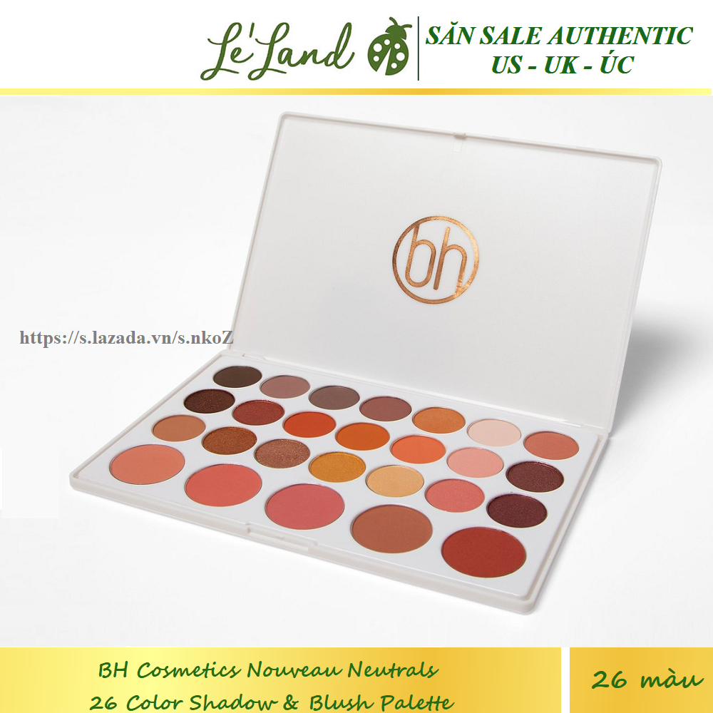Bảng phấn mắt và má bh cosmetics nouveau neutrals 26