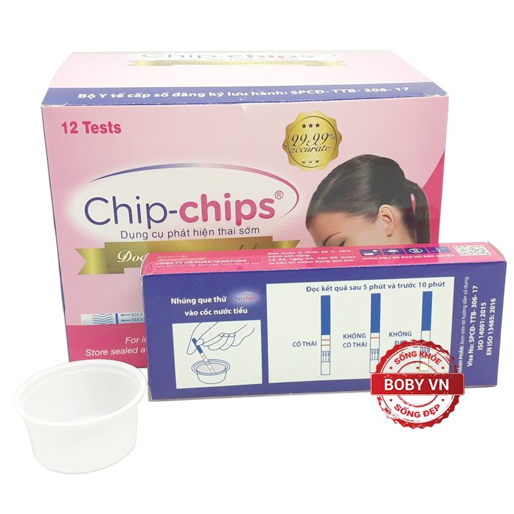 Que Thử Thai Chip Chips - Nhanh Chóng Chính Xác 99% - Che Tên Sản Phẩm Khi Giao Hàng