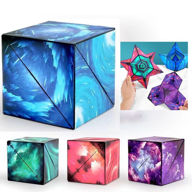 Khối Rubik biến hình - Magnetic Magic Cube - Rubic xếp hình hình học 3D - Thư Viện Đồ Chơi