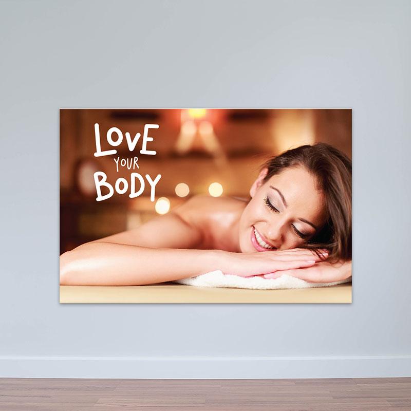 [HCM]Tranh treo tường Spa “Love your body”  Tranh phòng massage W3290