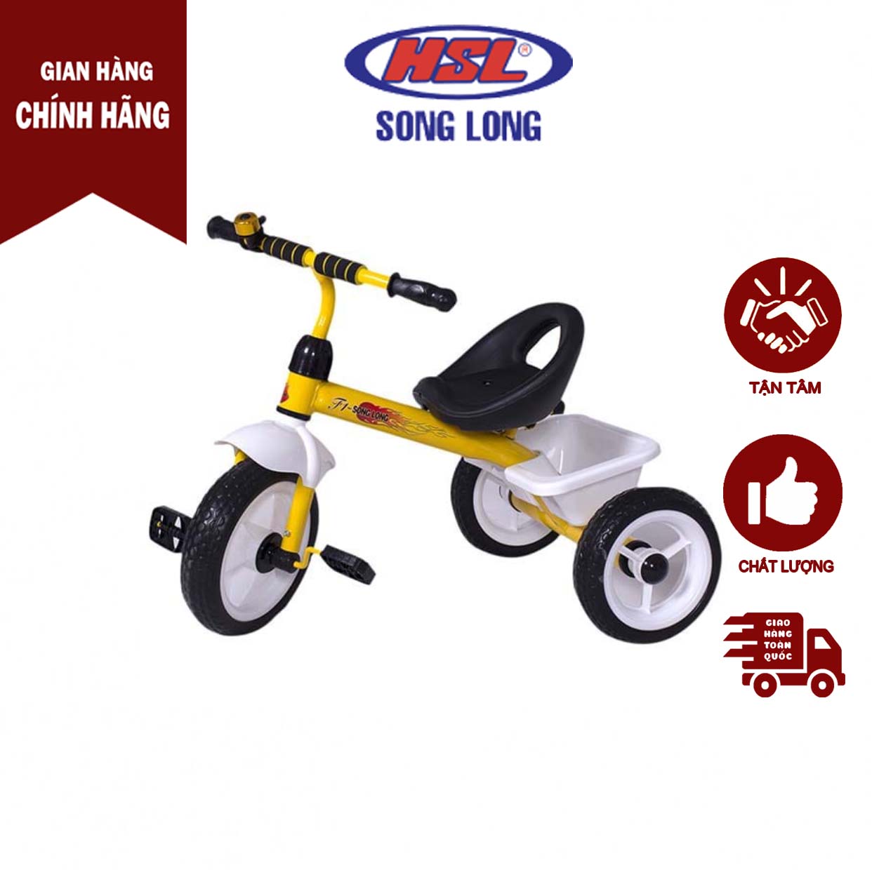 Xe 3 bánh cho bé, xe đạp trẻ em, dành cho bé từ 2-4 tuổi , xe f1 songlongplastichd