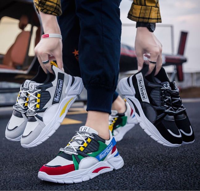 (XẢ HÀNG) Giày Sneaker nam cổ thấp đế cao dáng thể thao trẻ trung phong cách BestVogue SH - A8805 (3 màu năng động)