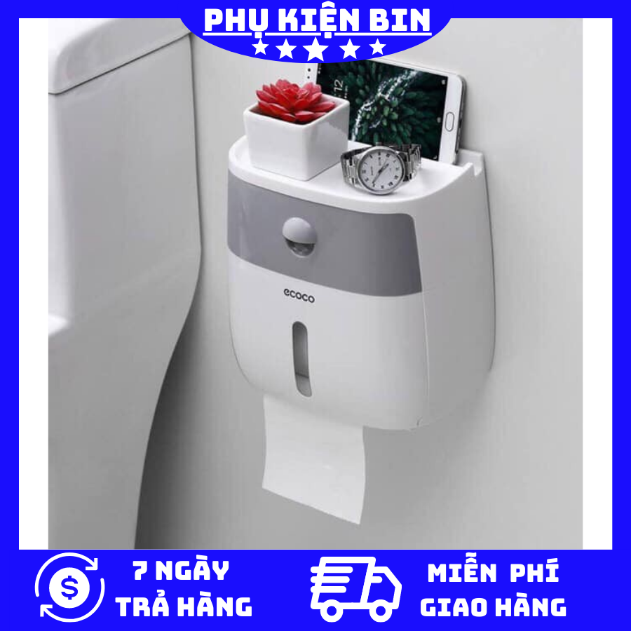 [HCM]Hộp đựng giấy vệ sinh MENEN 2 ngăn cao cấp treo tường