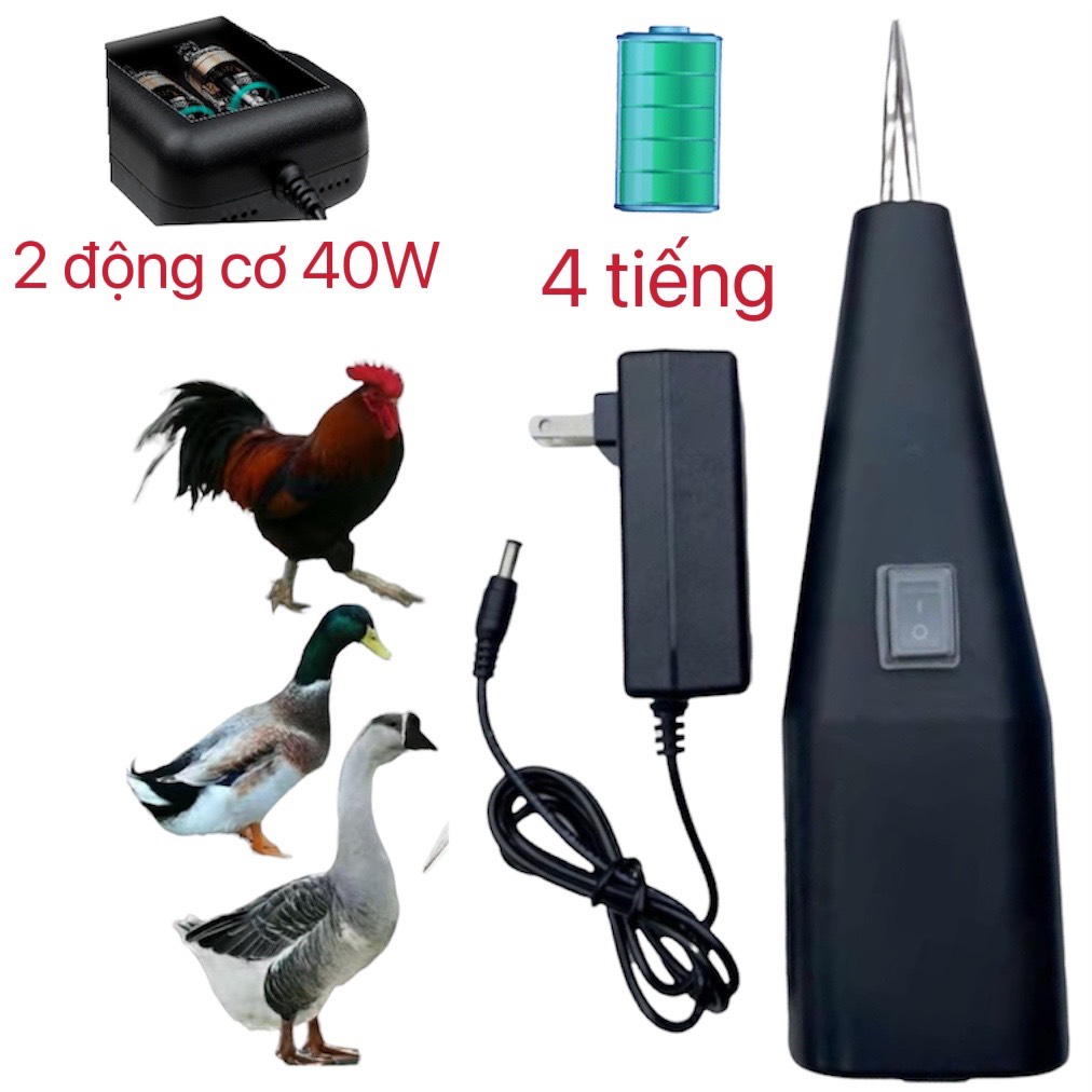 Máy nhổ lông măng vịt cầm tay dùng pin hoặc dùng điện -mẫu cải tiến mới nhất