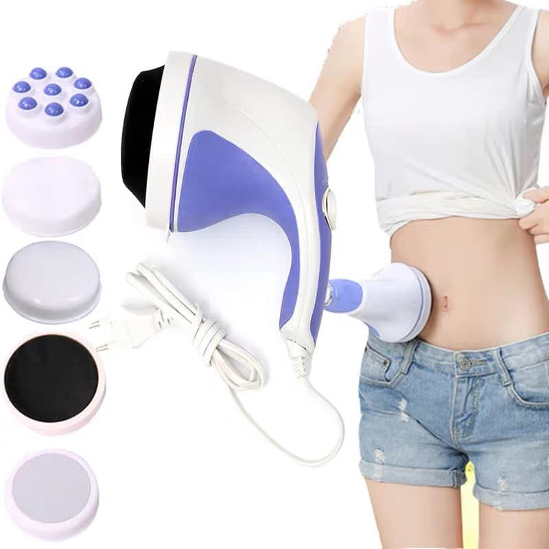 Máy massge, máy đánh tan mỡ bụng cầm tay relax tone 5 đầu matxa