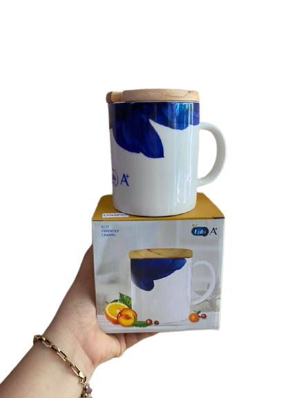 [HCM](1 ly ) Ly sứ nắp gỗ hkm Enfa