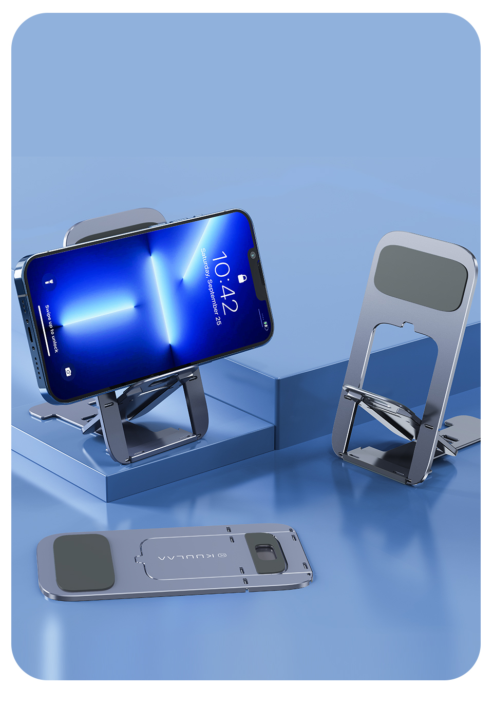 KUULAA Universal Phone Desk Holder Tablet Desktop Holder Telescopic Desktop Stand Adjustable Mobile Phone Support