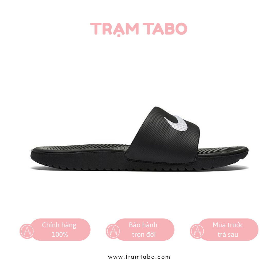 819352-001 - dép nữ nike kawa all black - màu đen