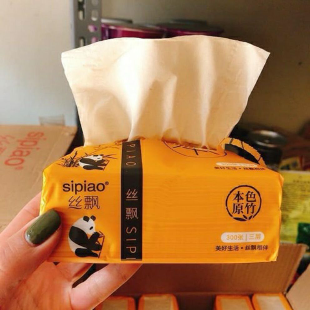 Combo 2 gói giấy ăn- giấy rút gấu trúc sipiao