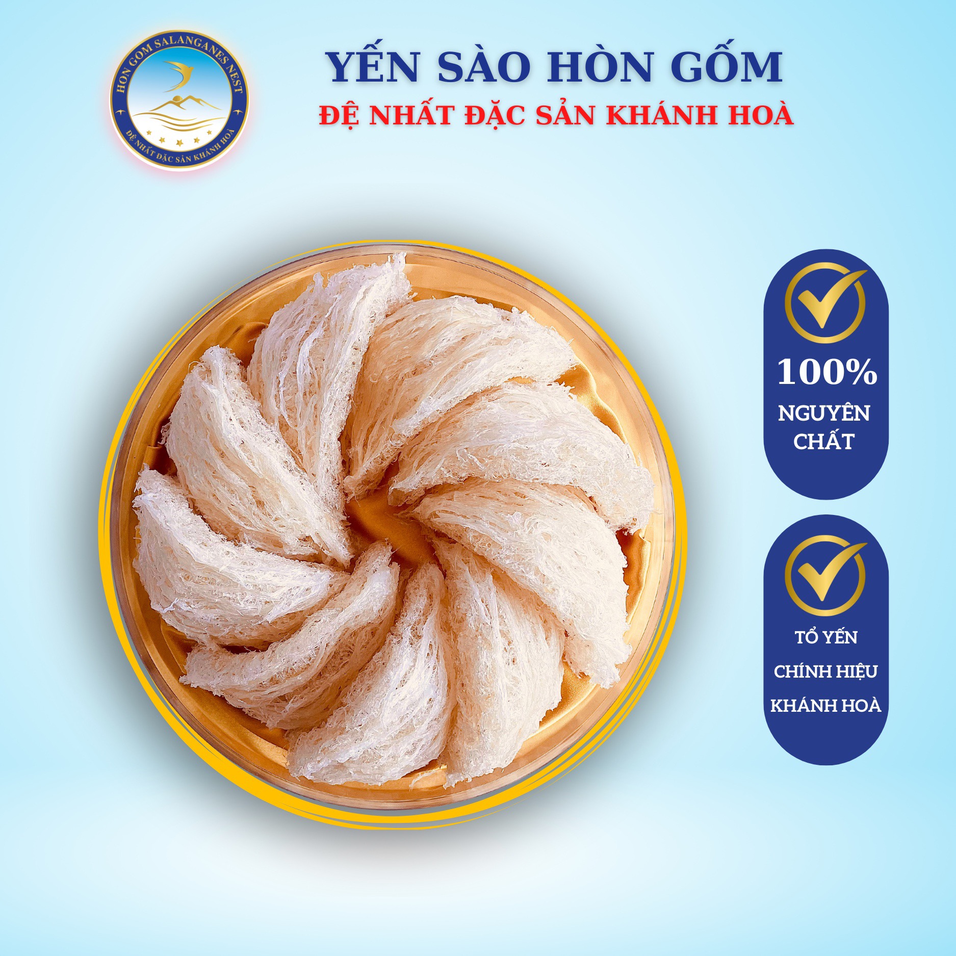 Yến sào khánh hòa tinh chế cao cấp v2 - yến sào hòn gốm chính hiệu khánh hòa - hg salanganes nest