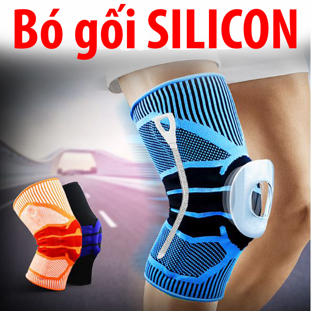 Bó gối, Băng đầu gối có lò xo hỗ trợ lực, miếng đệm silicon bảo vệ đầu gối