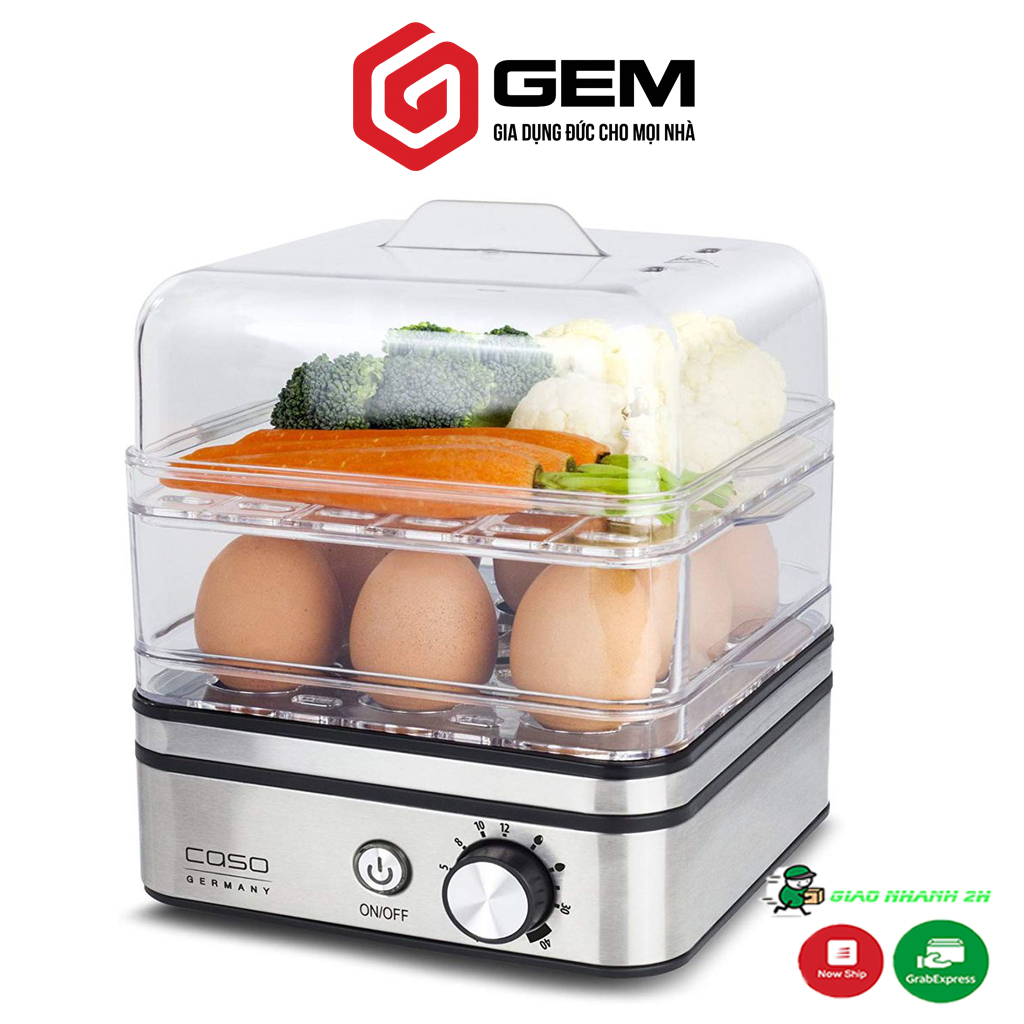 Nồi hấp điện 2 tầng mini Caso ED10 - Nồi hấp mini đa năng thiết kế, kiểu dáng hiện đại - Sản phẩm bảo hành 12 tháng.