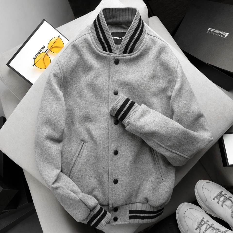 [ HCM]ÁO KHOÁC NỈ BOMBER NAM THỜI TRANG HÀN QUỐC FORM RỘNG CỔ TRÒN CỰC TREND CỦA NĂM BAO NGẦU