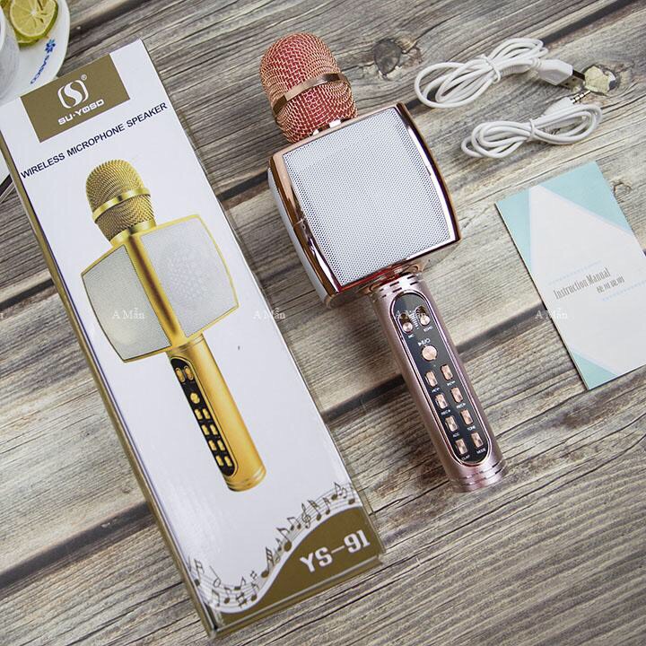 Micro karaoke bluetooth không dây, Mic Karaoke Gia Đình, Micro hát Karaoke cực hay YS-91 phiên bản mới nhất 2020 3in1 tích hợp loa Bluetooth cao cấp , Âm thanh cực đỉnh .