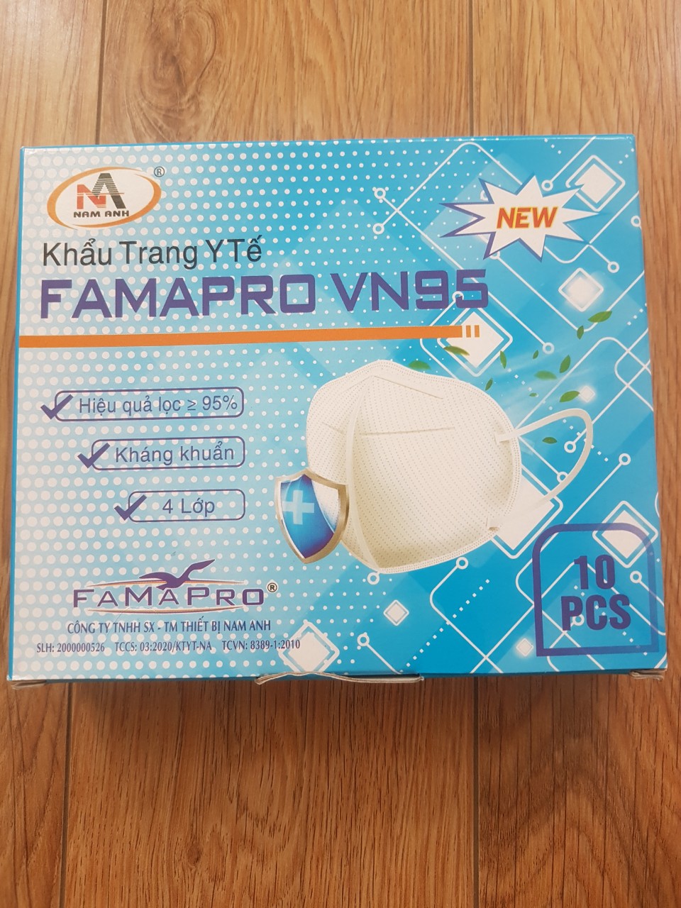 Combo 10 hộp khẩu trang N95 kháng khuẩn hộp/10cái