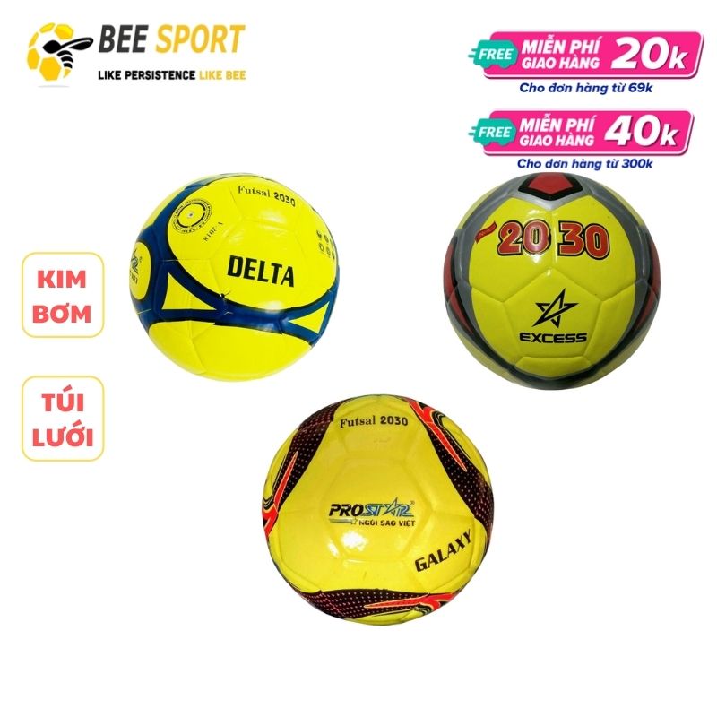 Quả bóng đá futsal Prostar 2030 số 4 - Banh da bóng đá futsal thi đấu, luyện tập giá rẻ, có kèm kim bơm và lưới