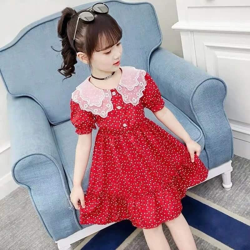 Đầm tiểu thư tay phồng cho bé gái