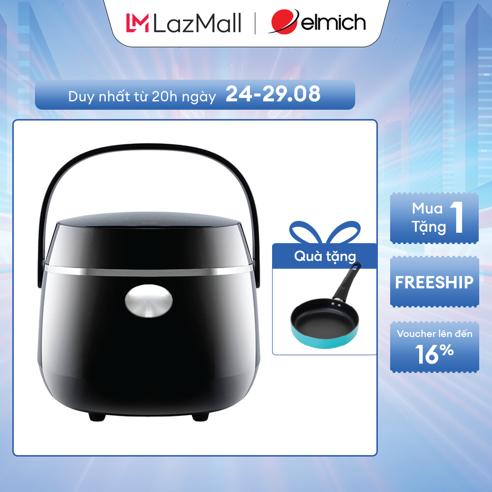 (Duy nhất 20h ngày 24-29.08)Nồi cơm điện tử cao cấp Elmich 1,2L RCE-1789
