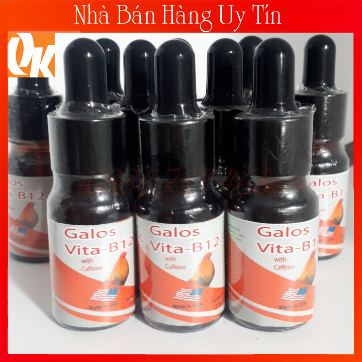 Galos Vita B12 Caffeine- Nuôi Gà Đá Chế Độ Đá Cao Cấp-Sung Gà Đá Bo Khủng Dạng Nhỏ Miệng