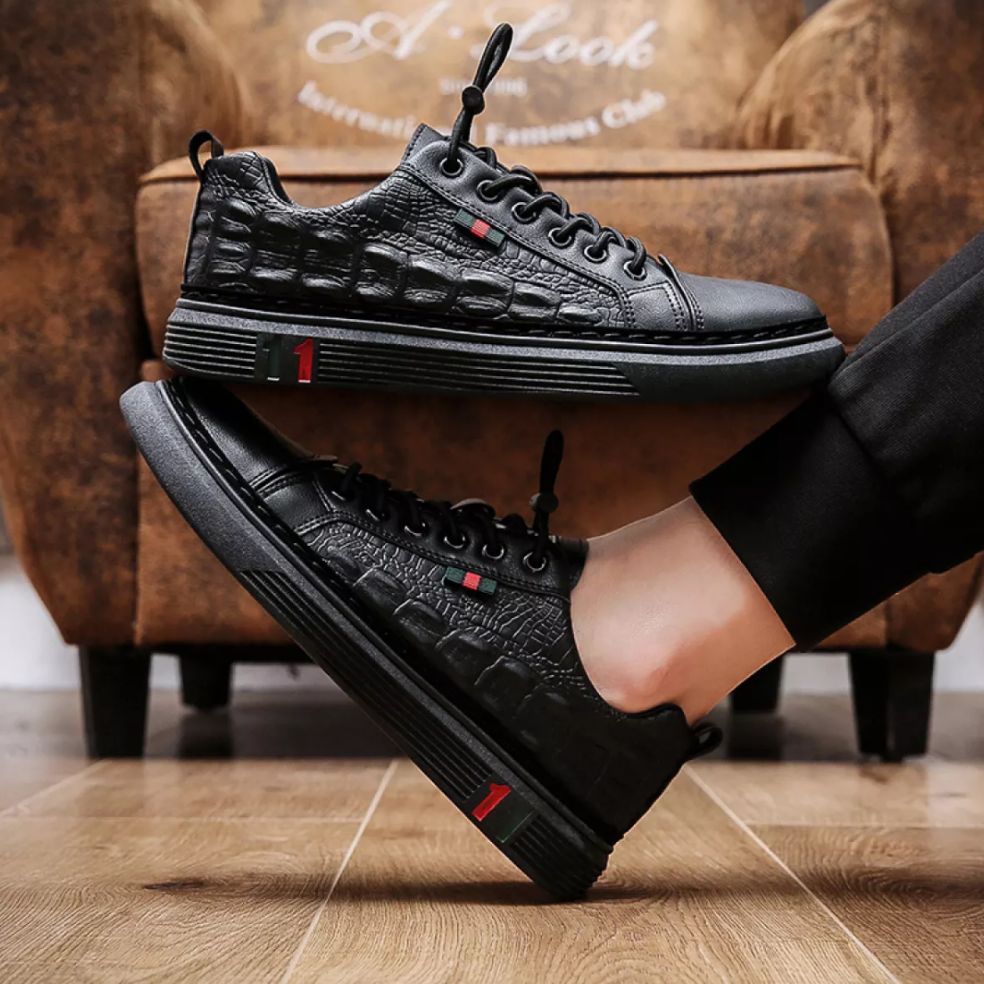 video sản phầm giầy thể thao da bò in vân cá sấu quyền lực xứng tầm đẳng cấp giầy thể thao snk nam