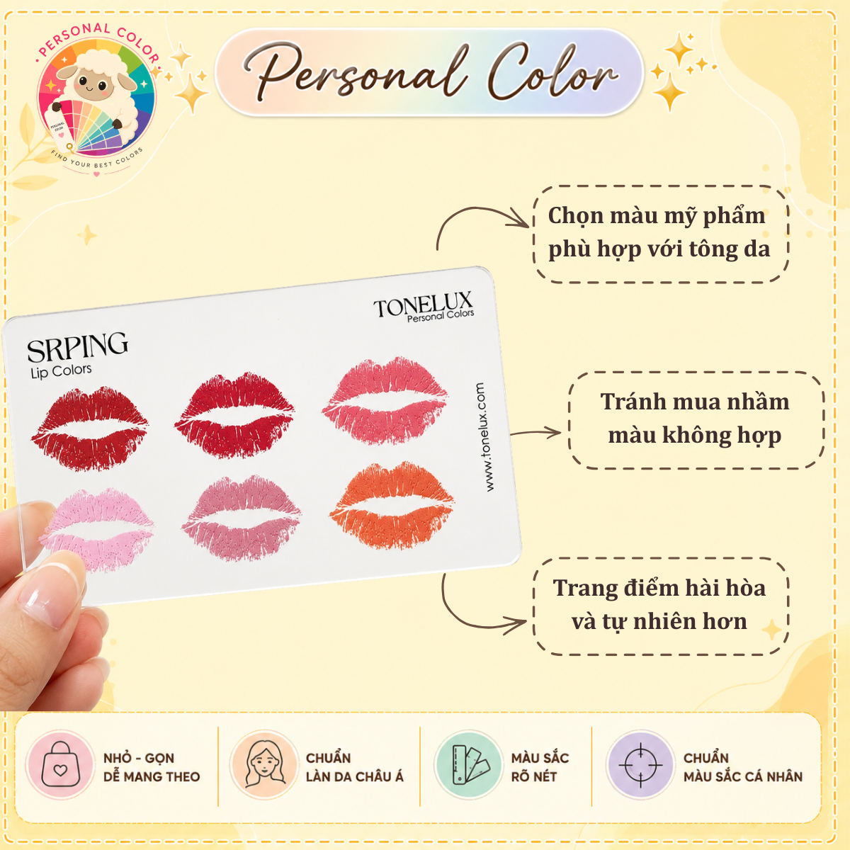 Bộ Thẻ Xác Định Màu Son Theo Mùa Cá Nhân Personal Color – Bảng Test Son Hợp Cho Da - Hợp Vibes