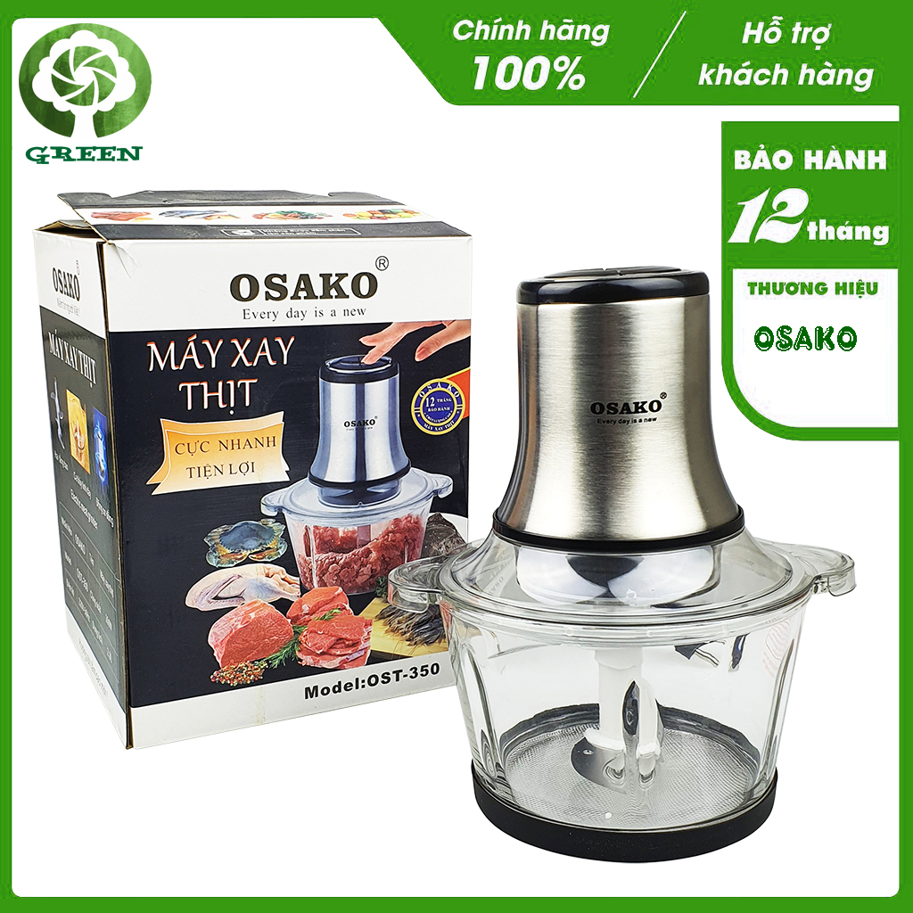 Máy xay thịt Osako OST-350, dung tích cối 2Lit, công suất 350W, linh kiện thay thế luôn sẵn,bảo hành 12 tháng