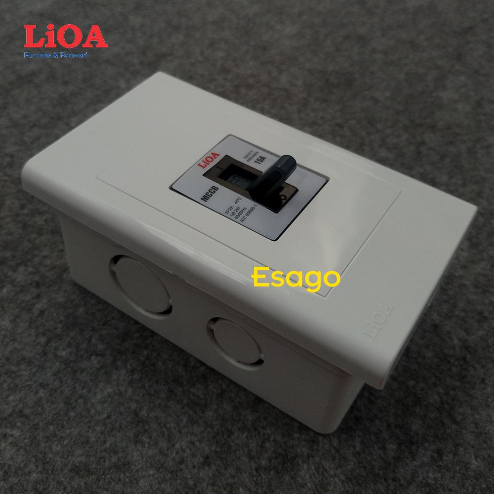[HCM][15A] Combo cầu dao tự động an toàn (APTOMAT) LiOA 15A loại 2 cực 2 tiếp điểm - Âm tường