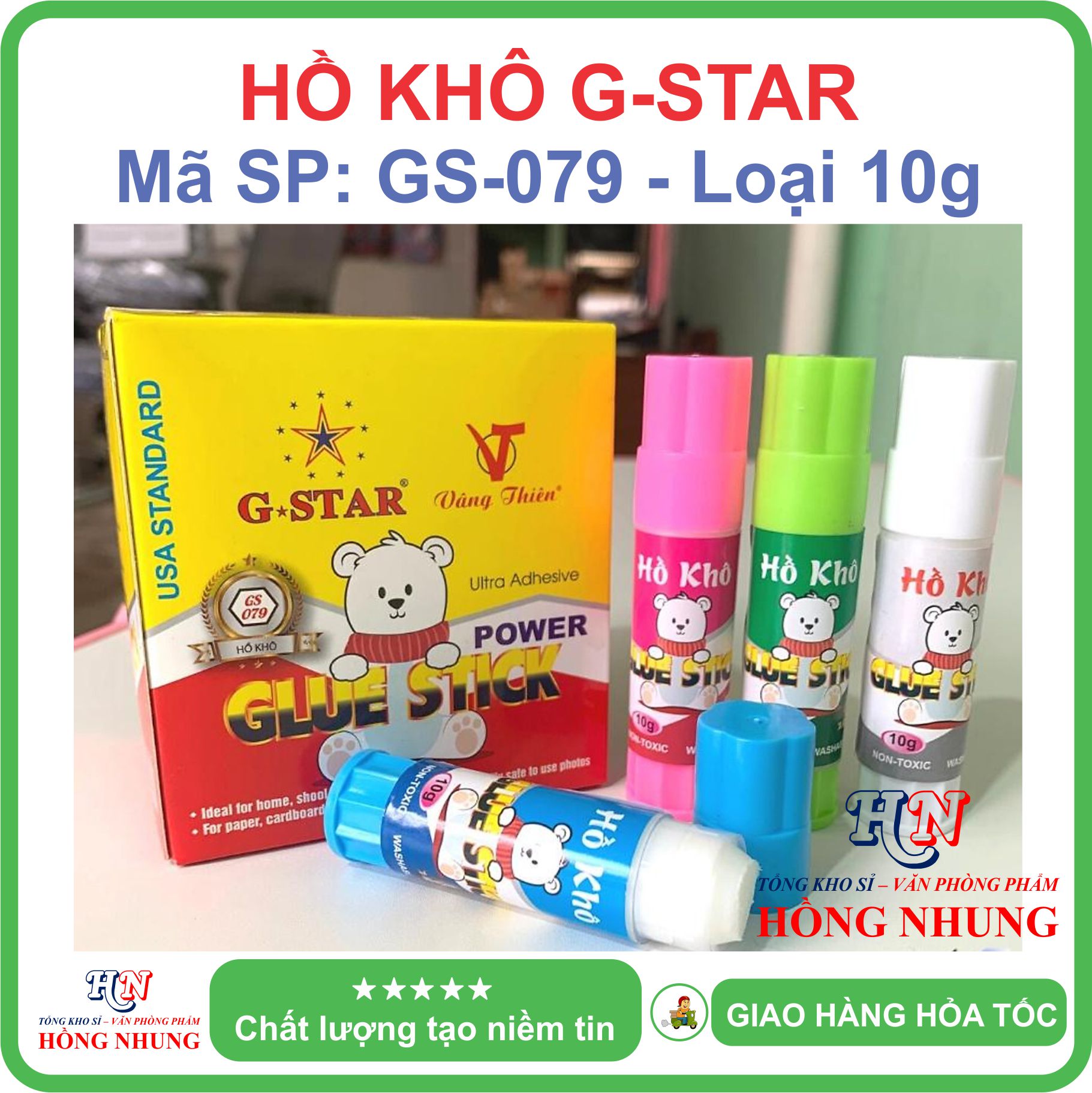 Hồ khô dán giấy g-star mã gs-079, khô nhanh, không độc hại, giúp bé ham học.