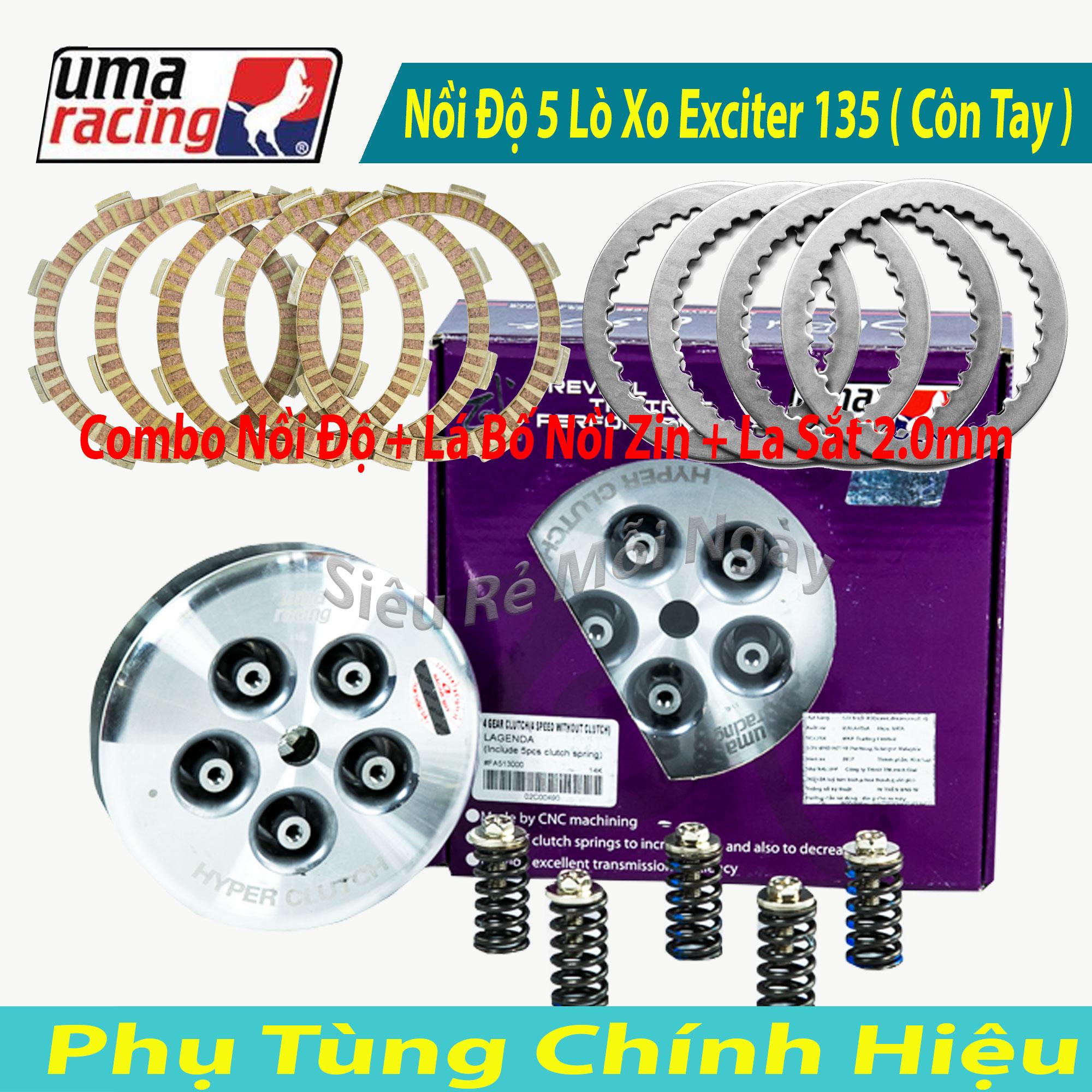 [HCM]Full Bộ Nồi Độ Uma Racing 5 Lò Xo Dùng Cho Exciter 135cc Côn Tay