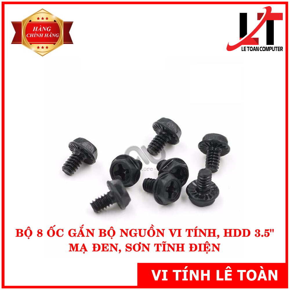 Bộ 8 ốc gắn bộ nguồn vi tính (sơn mạ đen)